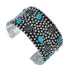 Turquoise Genuine Sterling Silver Southwest Cuff Bracelet FX27239