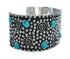 Turquoise Genuine Sterling Silver Southwest Cuff Bracelet FX27239