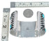 Turquoise Genuine Sterling Silver Southwest Cuff Bracelet FX27239