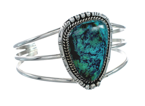 Genuine Turquoise Sterling Silver Navajo Cuff Bracelet TX10104