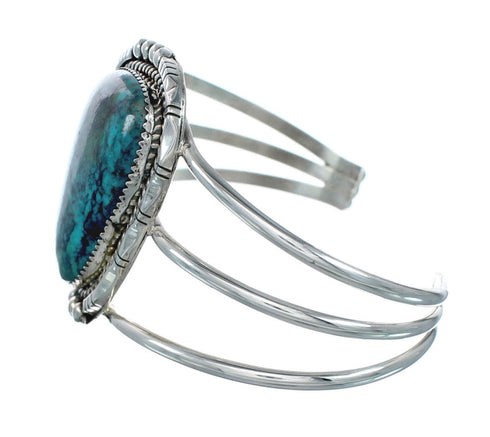 Genuine Turquoise Sterling Silver Navajo Cuff Bracelet TX10104