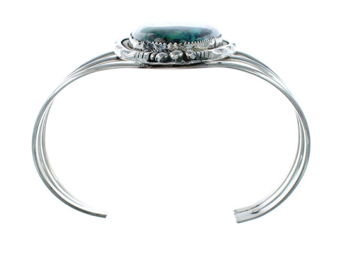 Genuine Turquoise Sterling Silver Navajo Cuff Bracelet TX10104