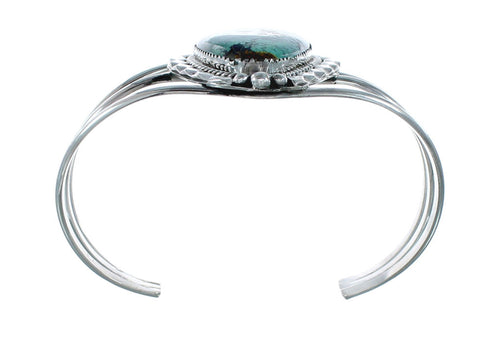 Genuine Navajo Turquoise Sterling Silver Cuff Bracelet TX10105