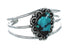 Genuine Navajo Turquoise Sterling Silver Cuff Bracelet TX10106