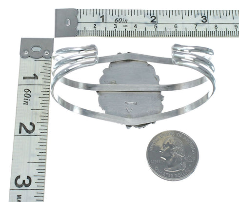 Genuine Navajo Turquoise Sterling Silver Cuff Bracelet TX10106