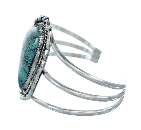 Genuine Navajo Turquoise Sterling Silver Cuff Bracelet TX10107