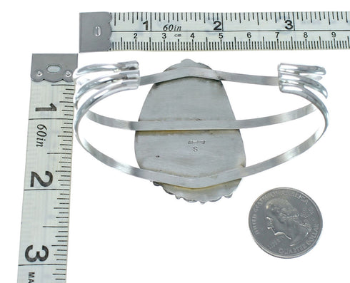 Genuine Navajo Turquoise Sterling Silver Cuff Bracelet TX10107