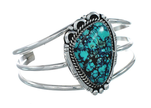 Native American Navajo Turquoise Sterling Silver Cuff Bracelet TX10108