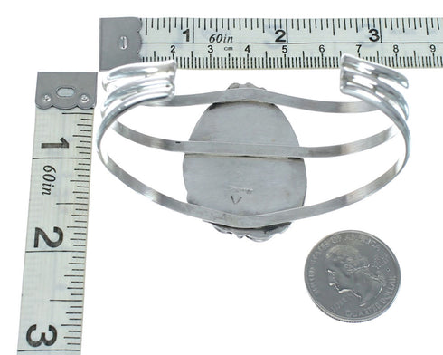 Native American Navajo Turquoise Sterling Silver Cuff Bracelet TX10108