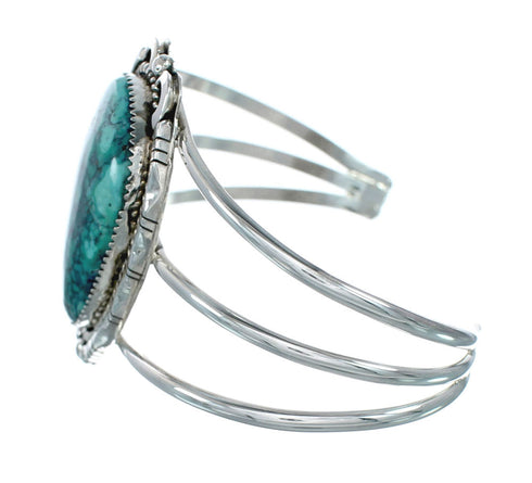 Native American Navajo Turquoise Sterling Silver Cuff Bracelet TX10109