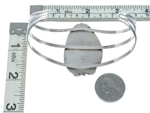 Native American Navajo Turquoise Sterling Silver Cuff Bracelet TX10109