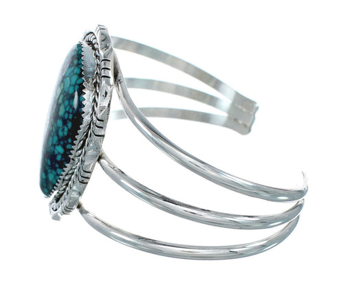 Native American Navajo Turquoise Sterling Silver Cuff Bracelet TX10110