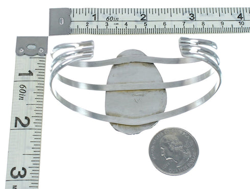 Native American Navajo Turquoise Sterling Silver Cuff Bracelet TX10110