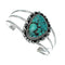 Native American Turquoise Sterling Silver Navajo Cuff Bracelet TX10111