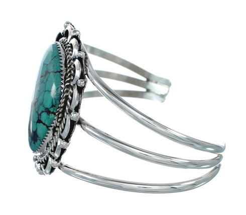 Native American Turquoise Sterling Silver Navajo Cuff Bracelet TX10111