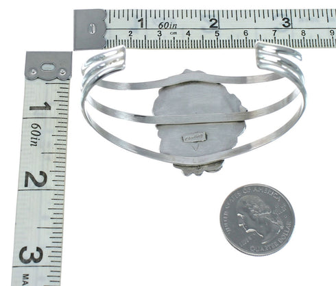 Genuine Native American Turquoise Sterling Silver Navajo Cuff Bracelet TX10115