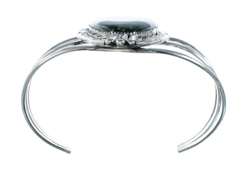 Genuine Native American Turquoise Sterling Silver Navajo Cuff Bracelet TX10116