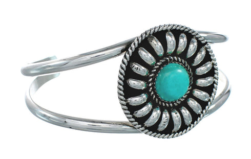 Sterling Silver Navajo Turquoise Cuff Bracelet TX10117