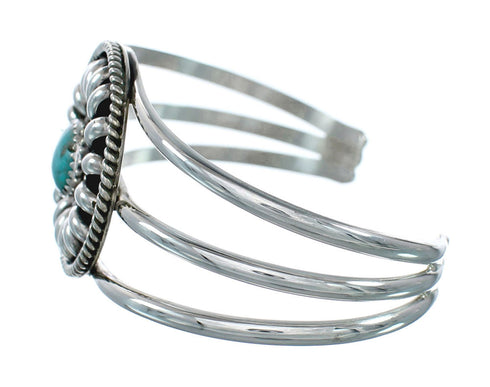 Sterling Silver Navajo Turquoise Cuff Bracelet TX10118
