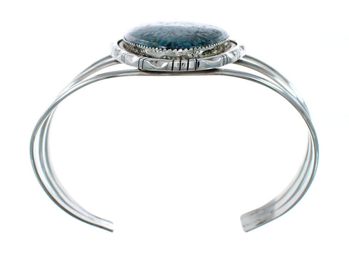Native American Navajo Turquoise Sterling Silver Cuff Bracelet TX10119