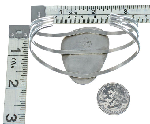 Native American Navajo Turquoise Sterling Silver Cuff Bracelet TX10119