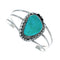 Authentic Navajo Sterling Silver Turquoise Cuff Bracelet TX10120