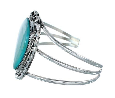 Authentic Navajo Sterling Silver Turquoise Cuff Bracelet TX10120