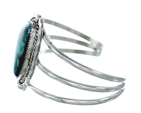 Authentic Navajo Sterling Silver Turquoise Cuff Bracelet TX10121