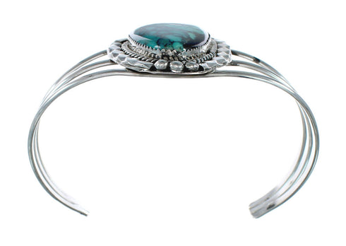 Authentic Navajo Sterling Silver Turquoise Cuff Bracelet TX10121