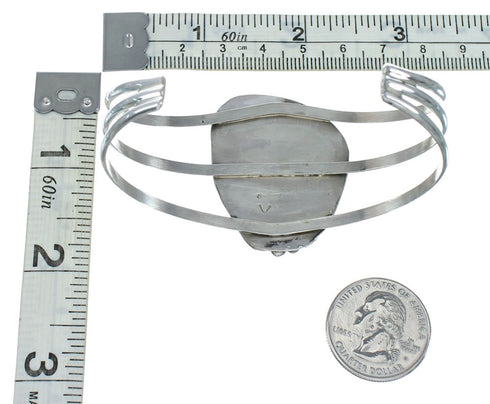 Authentic Navajo Sterling Silver Turquoise Cuff Bracelet TX10121