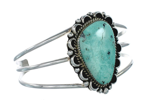 Authentic Navajo Sterling Silver Turquoise Cuff Bracelet TX10121