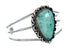 Authentic Navajo Sterling Silver Turquoise Cuff Bracelet TX10121