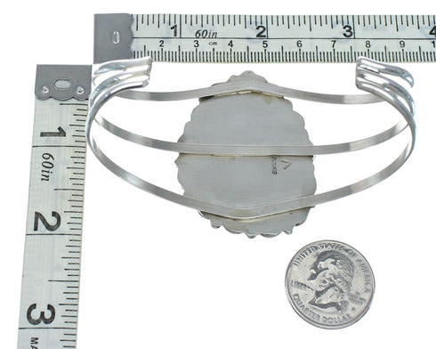 Authentic Navajo Sterling Silver Turquoise Cuff Bracelet TX10121