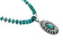 Genuine Navajo Turquoise And Silver Pendant Necklace Set TX10006