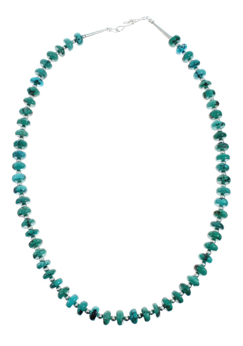 Genuine Navajo Turquoise And Silver Pendant Necklace Set TX10006