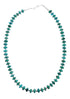 Genuine Navajo Turquoise And Silver Pendant Necklace Set TX10006