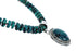 Native American Navajo Turquoise And Silver Pendant Necklace Set TX10008