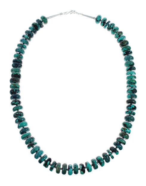 Native American Navajo Turquoise And Silver Pendant Necklace Set TX10008