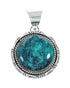 Native American Navajo Turquoise And Silver Pendant Necklace Set TX10008
