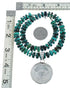 Native American Navajo Turquoise And Silver Pendant Necklace Set TX10008