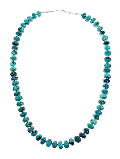 Native American Navajo Turquoise And Silver Pendant Necklace Set TX10009