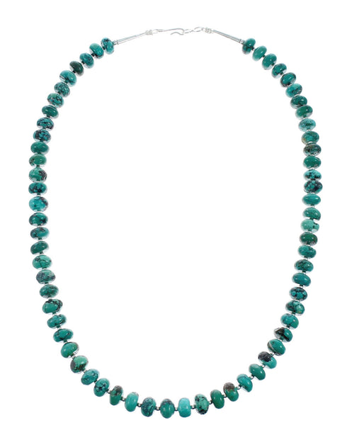 Native American Navajo Turquoise And Silver Pendant Necklace Set TX10010