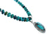 Native American Navajo Turquoise And Silver Pendant Necklace Set TX10012