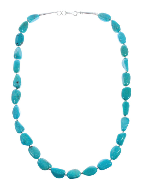 Native American Navajo Turquoise And Silver Pendant Necklace Set TX10013