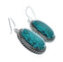 American Indian Authentic Turquoise Sterling Silver Hook Earrings TX10019