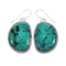 American Indian Authentic Turquoise Sterling Silver Hook Earrings TX10021