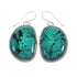 American Indian Authentic Turquoise Sterling Silver Hook Earrings TX10021