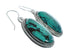 American Indian Authentic Turquoise Sterling Silver Hook Earrings TX10021