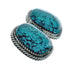 Native American Navajo Turquoise Sterling Silver Post Earrings TX10024