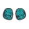 Native American Navajo Turquoise Sterling Silver Post Earrings TX10026